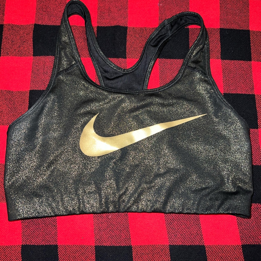 Sparkly gold nike sports bra